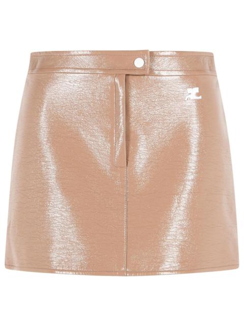 courrèges Courreges 'Reedition' 'Bronzer' Vinyl Miniskirt Women