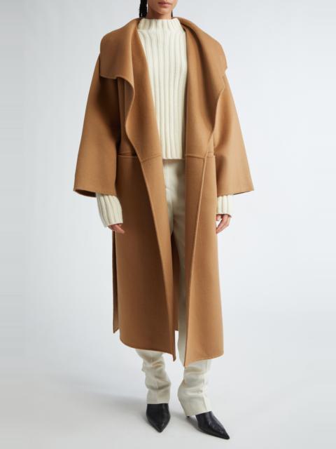 TOTEME TOTEME Annecy Open Front Wool & Cashmere Coat in Camel at Nordstrom