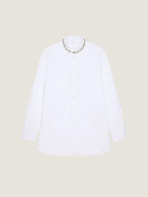 Givenchy SHIRT IN COTTON POPLIN WITH CRYSTAL EMBROIDERY