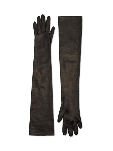 The Row Simon Leather Gloves brown