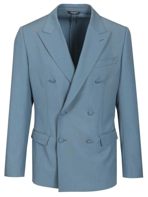 Dolce & Gabbana Dolce & Gabbana Men Double-Breasted Wool Poplin Jacket