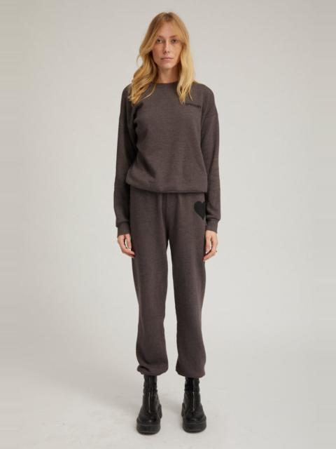 SPRWMN CHARCOAL HEART SWEATPANTS