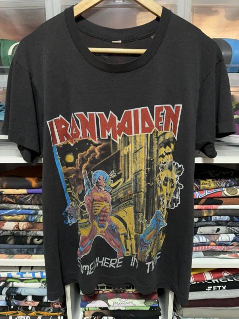 Vintage 80s Iron Maiden Somewhere In Time Concert Band Tee