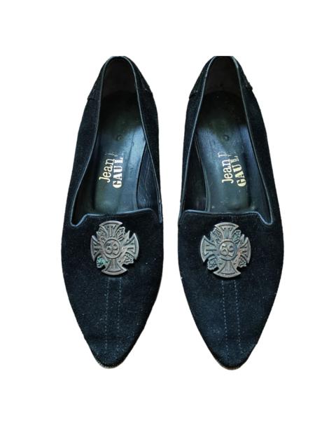 Other Designers Jean paul gaultier silver hardware suede loafers vintage