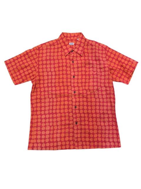 Yohji Yamamoto 90’s A.A.R SEERSUCKER FABRIC GEOMATRIC ALL OVERPRINT SHIRT