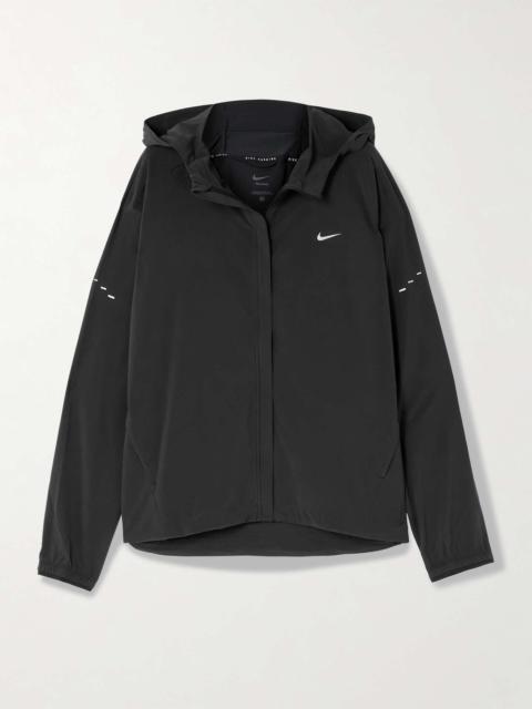 Swift hooded stretch-jersey jacket Black