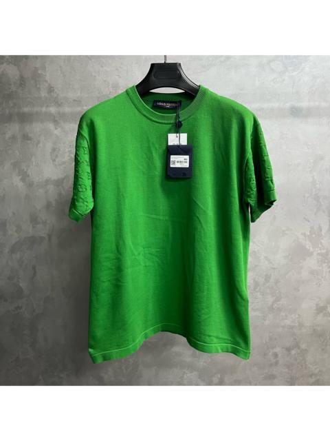 Louis Vuitton Louis Vuitton 2024 Solid Green Crewneck Casual Straight-Fit Short-Sleeve T-Shirt