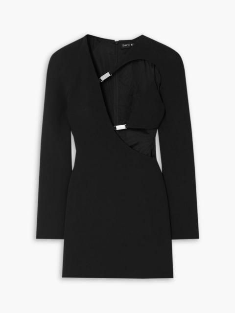 David Koma Cutout asymmetric jersey mini dress