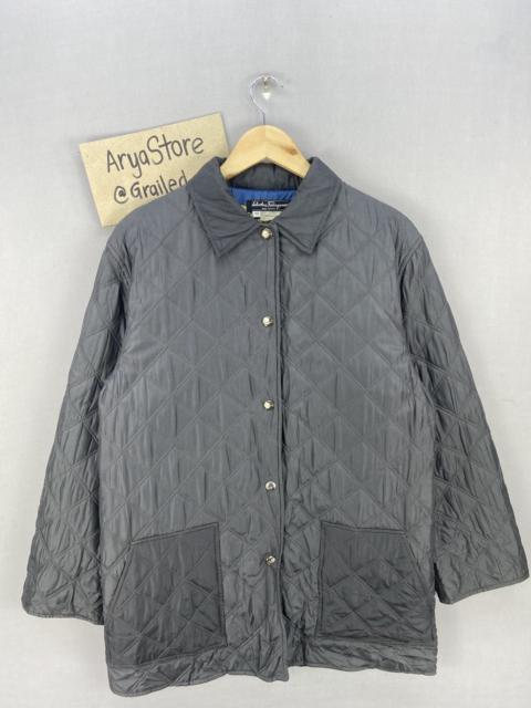 Salvatore Ferragamo Quilted Nylon Snap Button Jacket