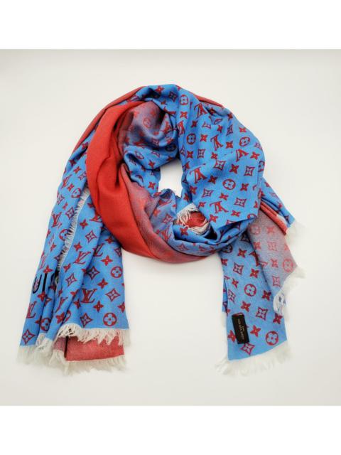 Louis Vuitton Louis Vuitton LV Logo M78715 Silk/Wool Blanket Scarf