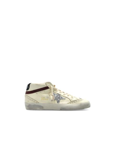 Golden Goose GOLDEN GOOSE Mid Star Women's White/Silver Sneakers New & Au