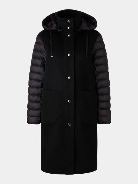 BOGNER Isy wool down coat in Black