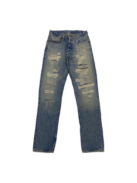 Other Designers Very Rare - HYSTERIC GLAMOUR STUDDED DISTRESSED SELVEDGE DENIM PANTS