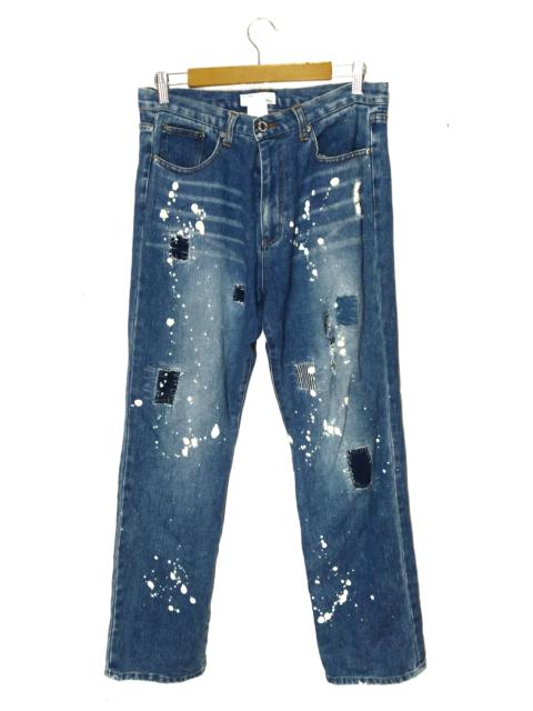 Other Designers Distressed Denim - Kapital CDG style JTU distress paint denim Boro patchwork