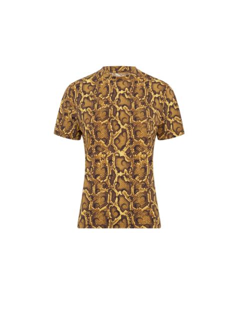 Marine Serre PYTHON PRINTED JERSEY SS CREWNECK TOP