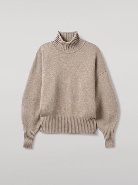 Johnstons of Elgin High Neck Brown Cashmere Jumper