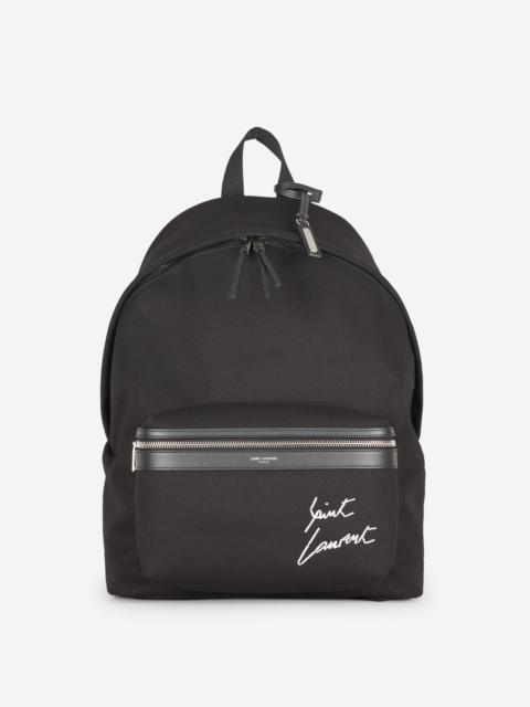 SAINT LAURENT LOGO CITY BACKPACK