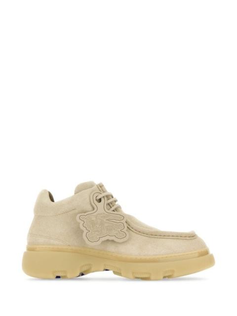 Burberry Men Sand Suede Creeper Lace-Up Shoes