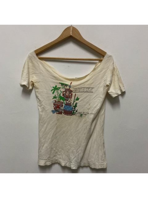 Other Designers Vintage Ghana Fruit of the loom discover of the world distressed Single 