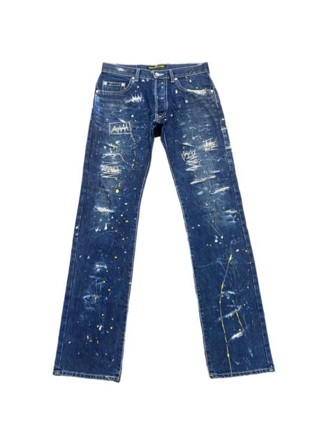 Other Designers Japanese Brand - NEL x DROP KICK STORE Distressed Denim Painter Jeans