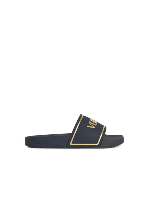 VERSACE Versace Black Rubber Slippers