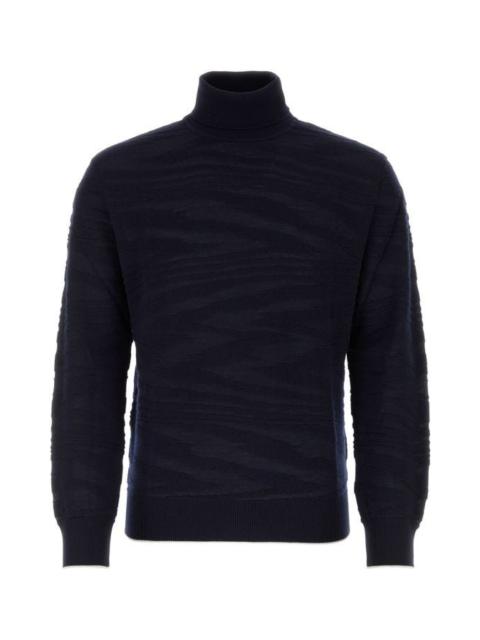 Missoni Man Midnight Blue Wool Blend Sweater
