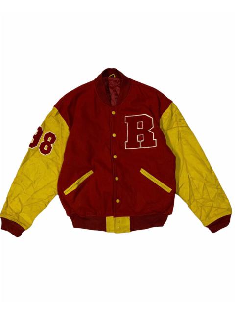 Other Designers Vintage - 🔥VTG KAPITAL R VARSITY JACKETS LEATHER/WOOL