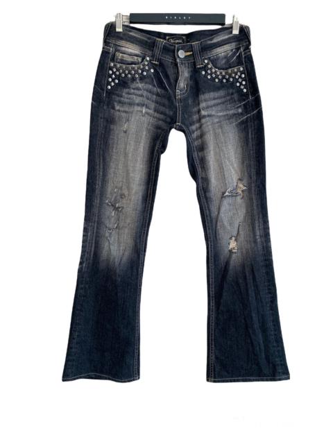 Other Designers Japanese Brand Vanquish Distressed denim Flares Studded