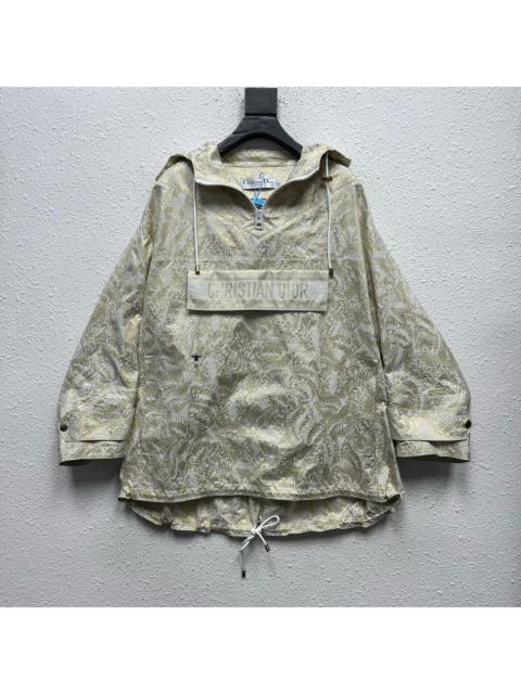 DIOR SS24 Gold Butterfly Floral Print Hooded Loose Zipper Jacket