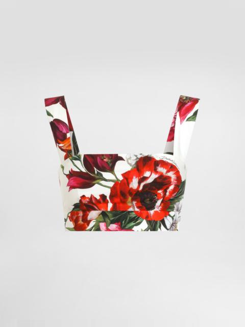Dolce & Gabbana Flower-print poplin top