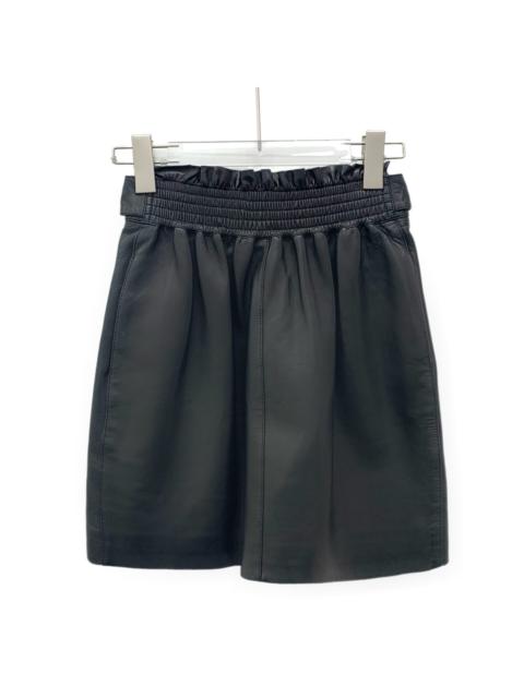 SAINT LAURENT Yves Saint Laurent Black Leather Skirt