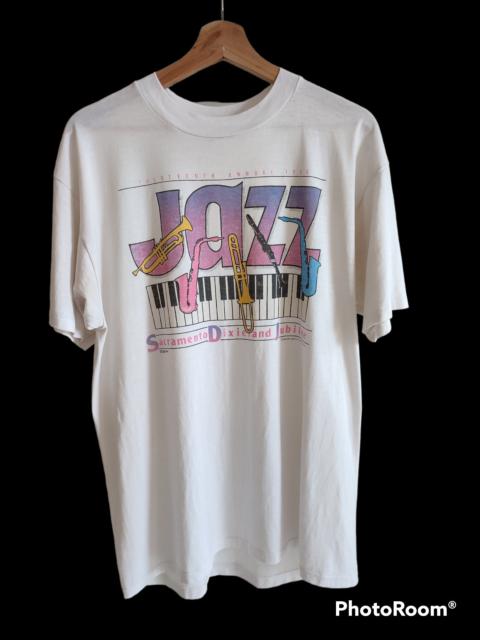 Other Designers Hanes - Rare Jazz Spell Out Vintage Tee 80s💥
