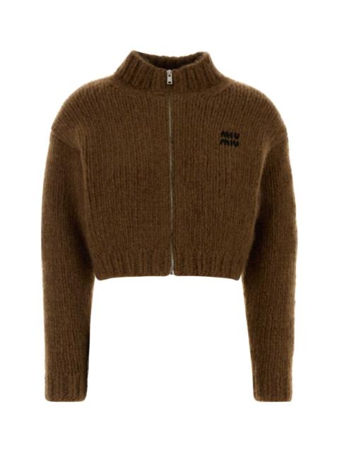 Miu Miu Miu Miu Women Brown Cashmere Cardigan