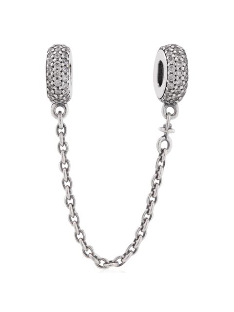 Other Designers Open Box - Pandora Silver Safety Chain With Clear Cubic Zirconia