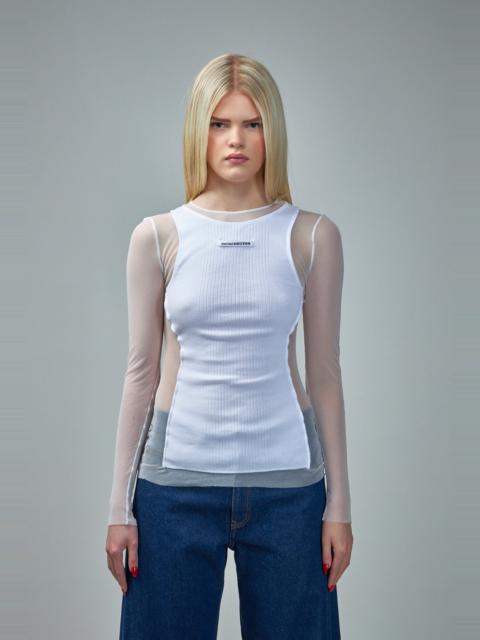 Jean Paul Gaultier Mesh Top with Rib "Petit Grand"