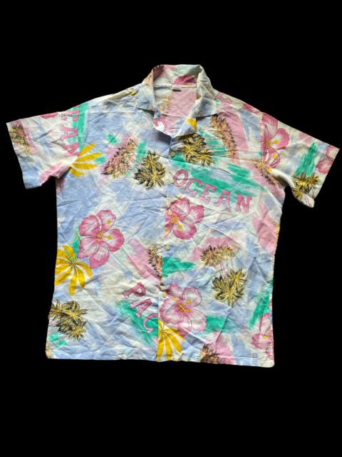 Other Designers Vintage - Vintage Ocean Pacific Hawaiian Shirt Poly Cotton