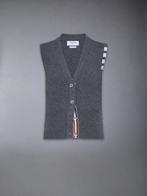 Thom Browne CASHMERE 4-BAR CARDIGAN VEST