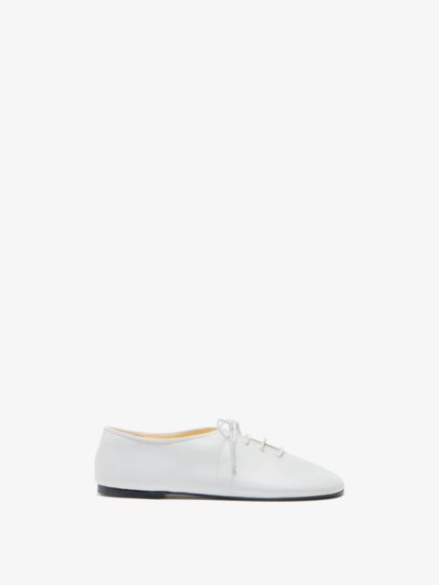 Proenza Schouler Glove Lace Up Flats in Nappa
