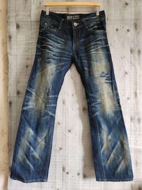 Other Designers Japanese Brand - Japan Acid Wash DPSR Flare Jeans Distressed Denim