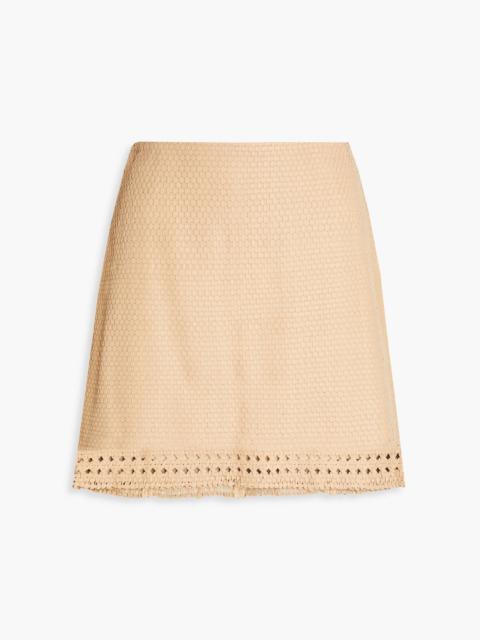 VERONICA BEARD Faedra leather mini skirt