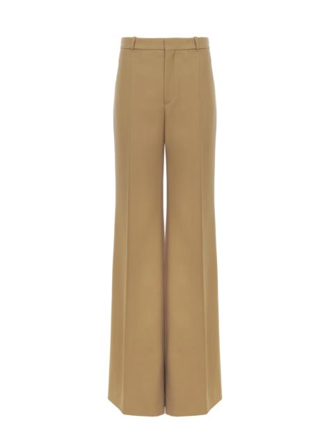 Chloé FLARED TAILORED PANTS IN WOOL GRAIN DE POUDRE