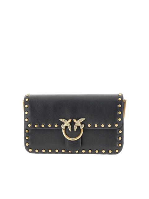 PINKO Pinko Baby Love Bag One Slouchy Leather Black