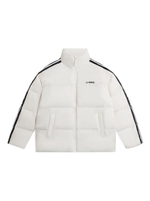 Li-Ning Li-Ning Graphic Short Down Jacket 'White' AYMS337-2