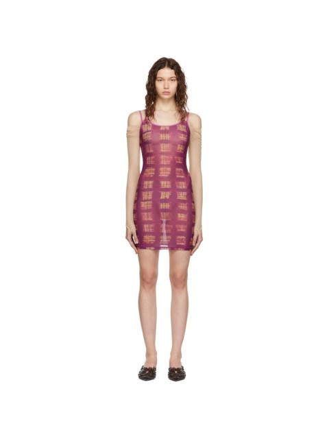 KNWLS Purple Vortex Minidress