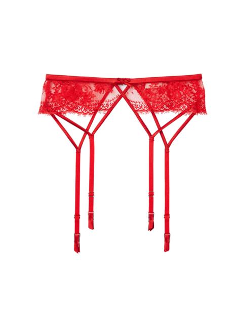 Fleur du Mal Frankie Lace Garter red