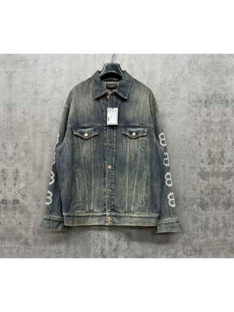 BALENCIAGA Balenciaga Bamboo Washed Logo Denim Jacket