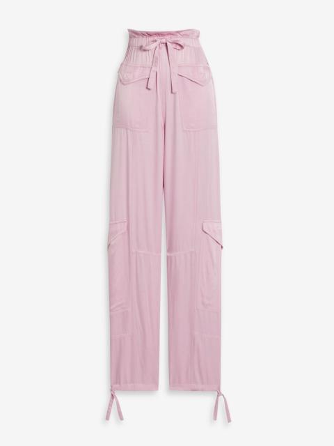 GANNI Cupro and ECOVERO™-blend satin cargo pants