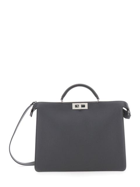 FENDI Fendi Men 'Iseeu Medium' Grey Handbag With Removable Internal Pocket In Leather Man