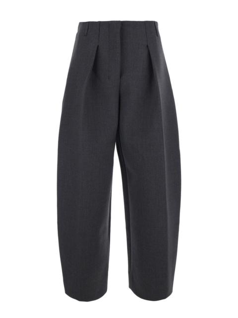 JACQUEMUS Jacquemus Women Le Pantalon Ovalo Is A Pair Of Pants With Pockets And Front Closure In Gray For Wome