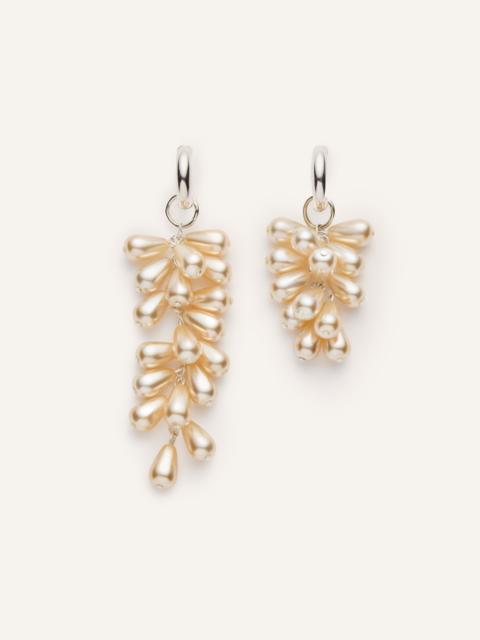 MAGDA BUTRYM Cream pearl cluster drop earrings